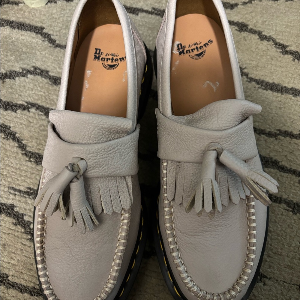 Dr. Martens Light Gray Tassel Loafers